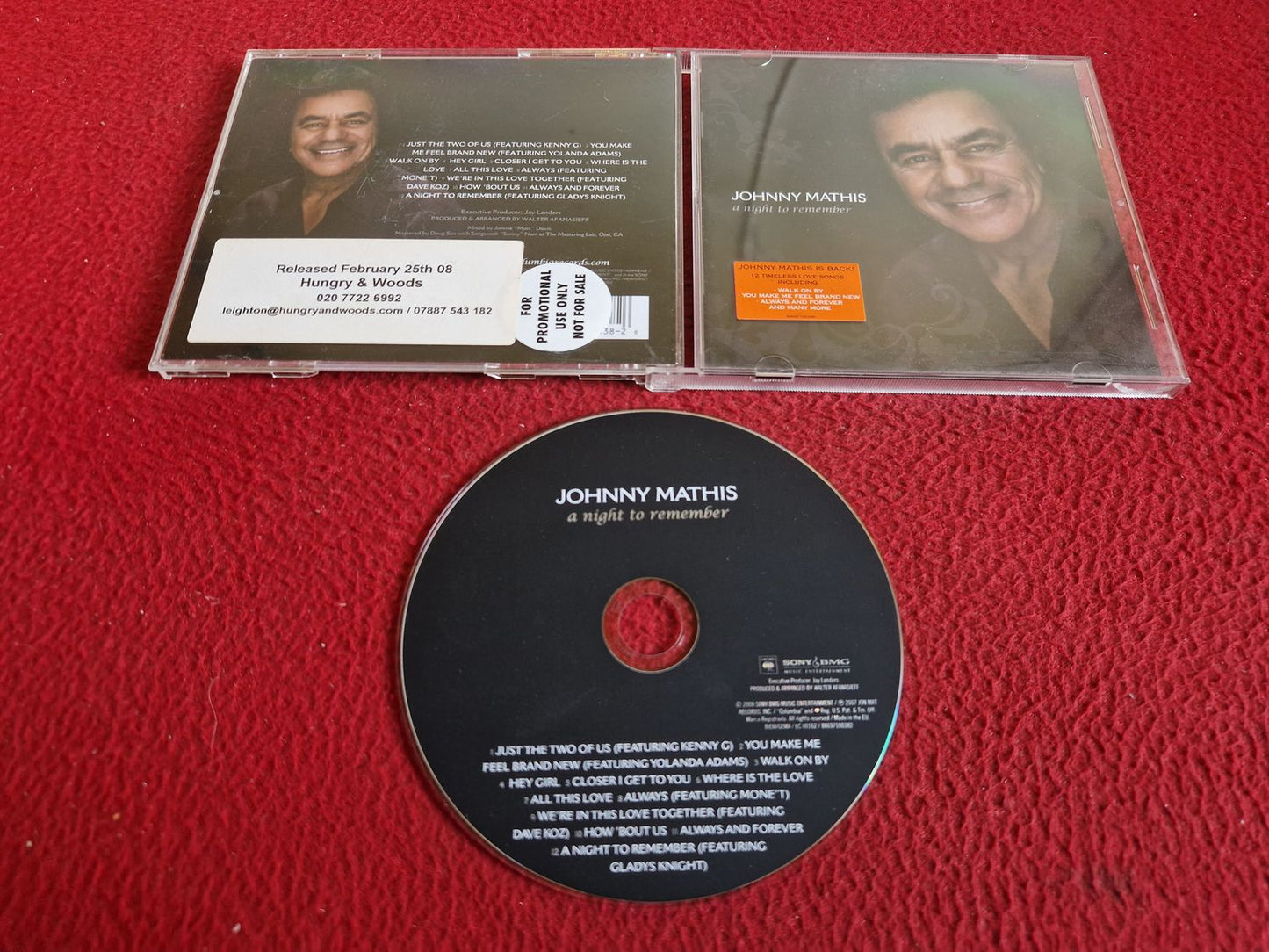 JOHNNY MATHIS A NIGHT TO REMEMBER CD