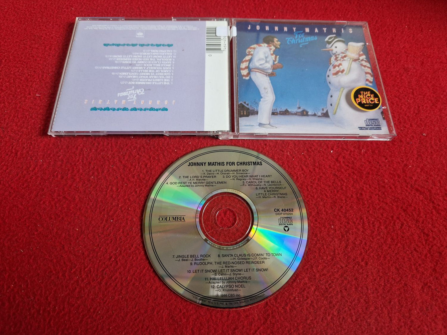 JOHNNY MATHIS FOR CHRISTMAS CD