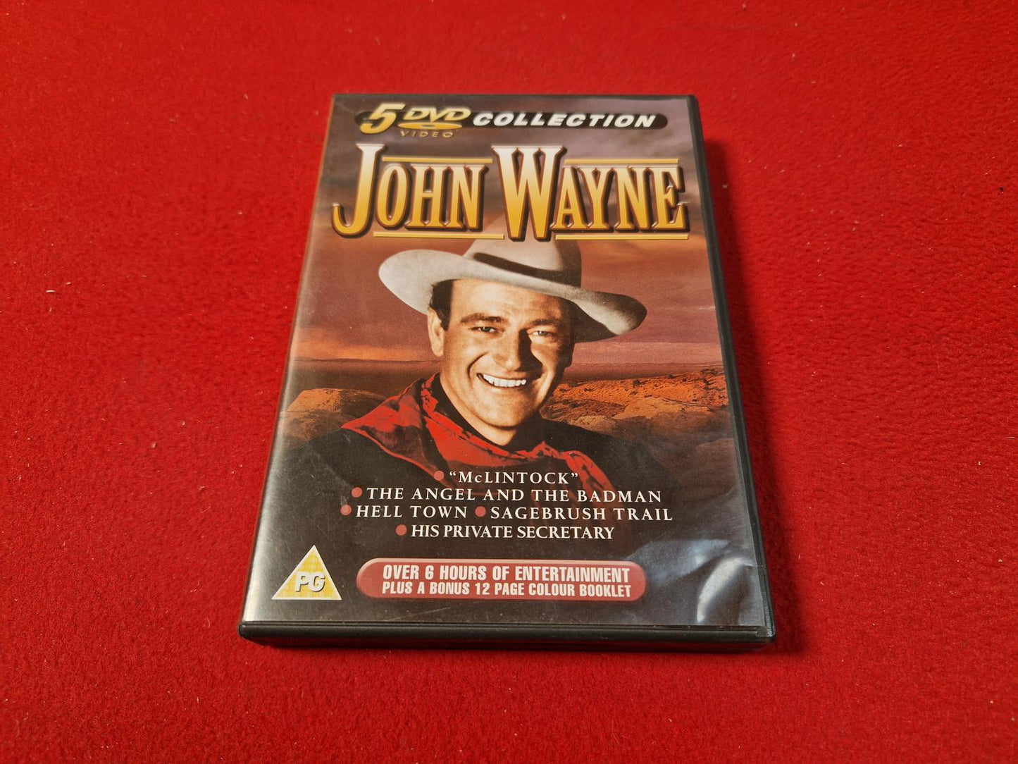 JOHN WAYNE MCLINTOCK / ANGEL AND THE BADMAN / HELL TOWN mfl BOX till DVD