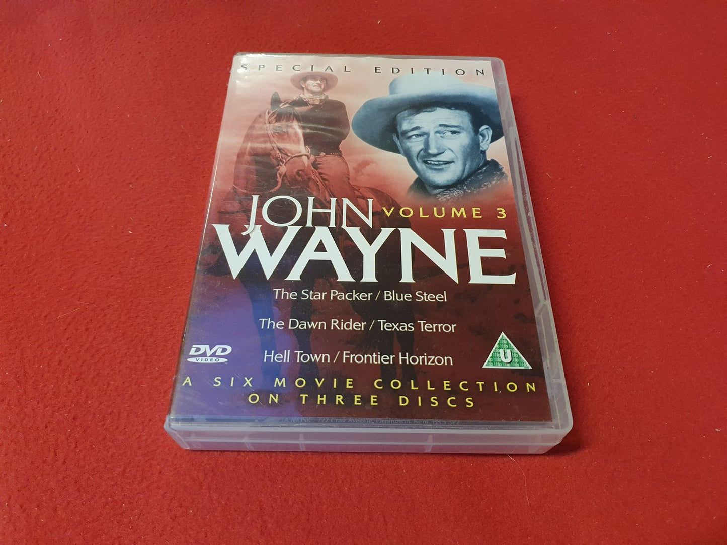 JOHN WAYNE VOLUME 3 STAR PACKER / BLUE STEEL / DAWN RIDER mfl BOX till DVD