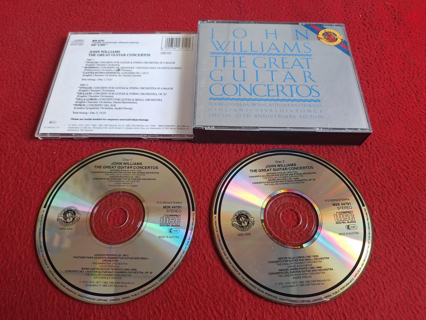 JOHN WILLIAMS THE GREAT GUITAR CONCERTOS CD BOX