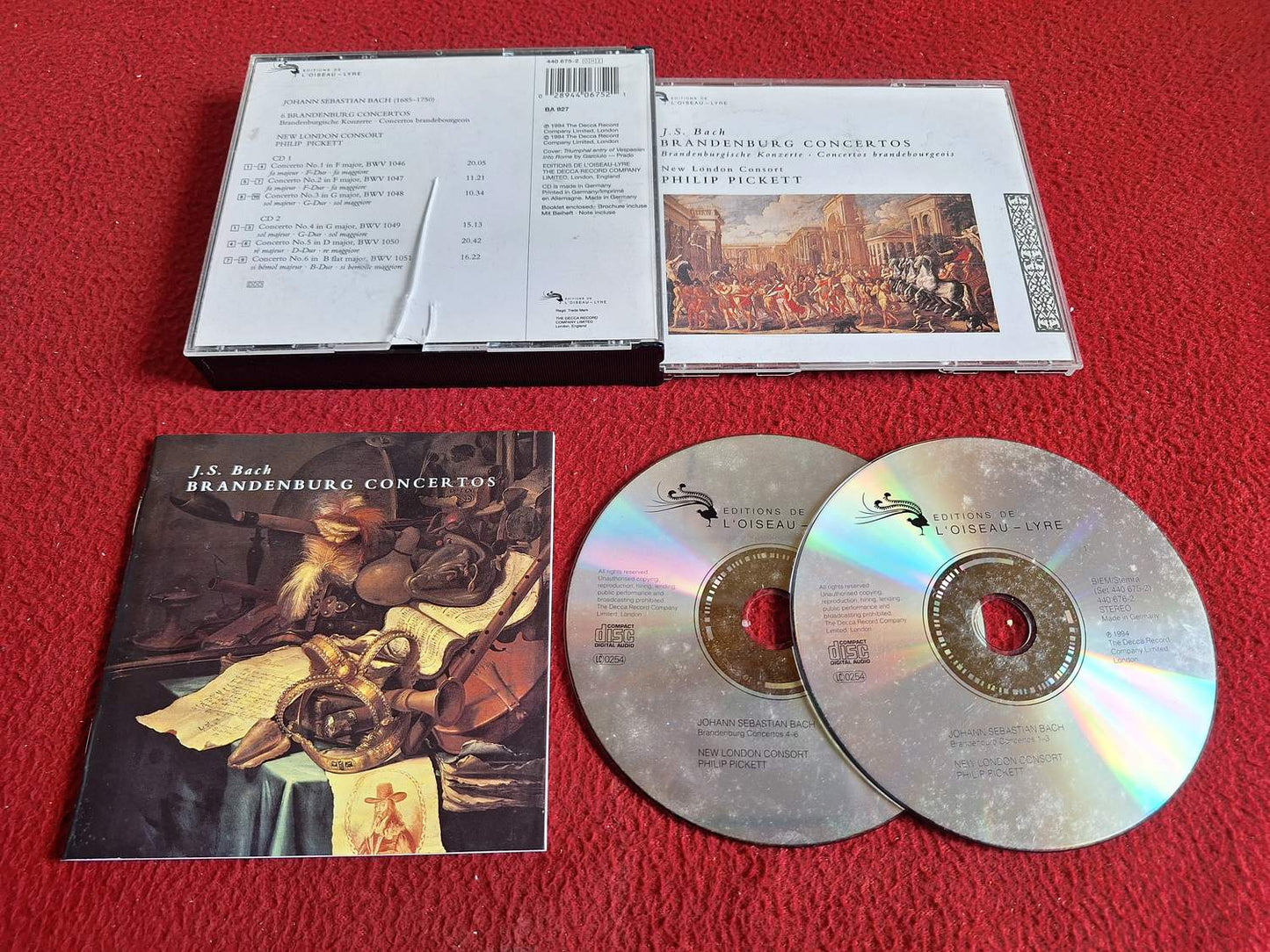 J.S. BACH BRANDENBURG CONCERTOS NEW LONDON CONSORT PHILIP PICKETT CD BOX