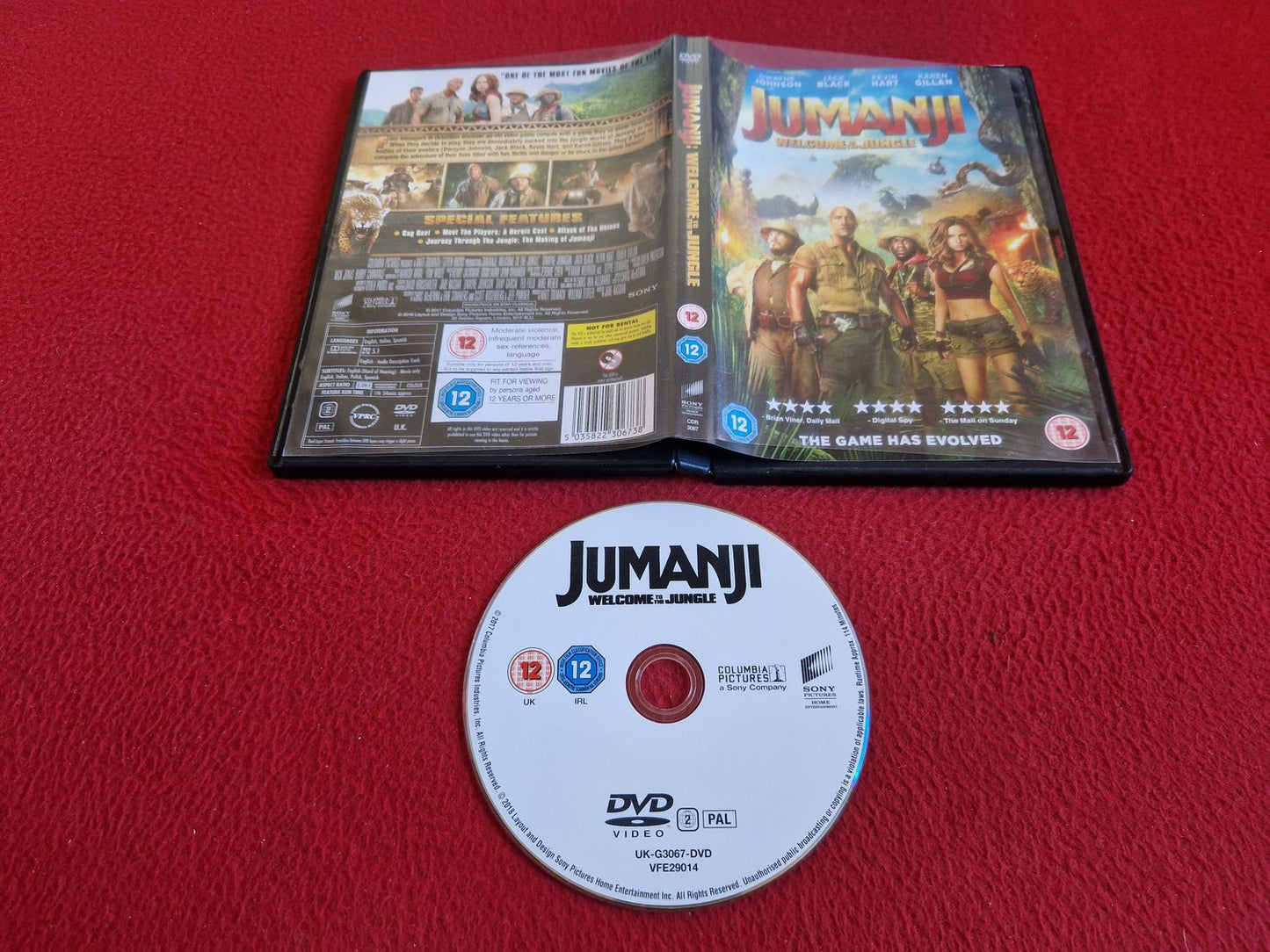 JUMANJI WELCOME TO THE JUNGLE DVD