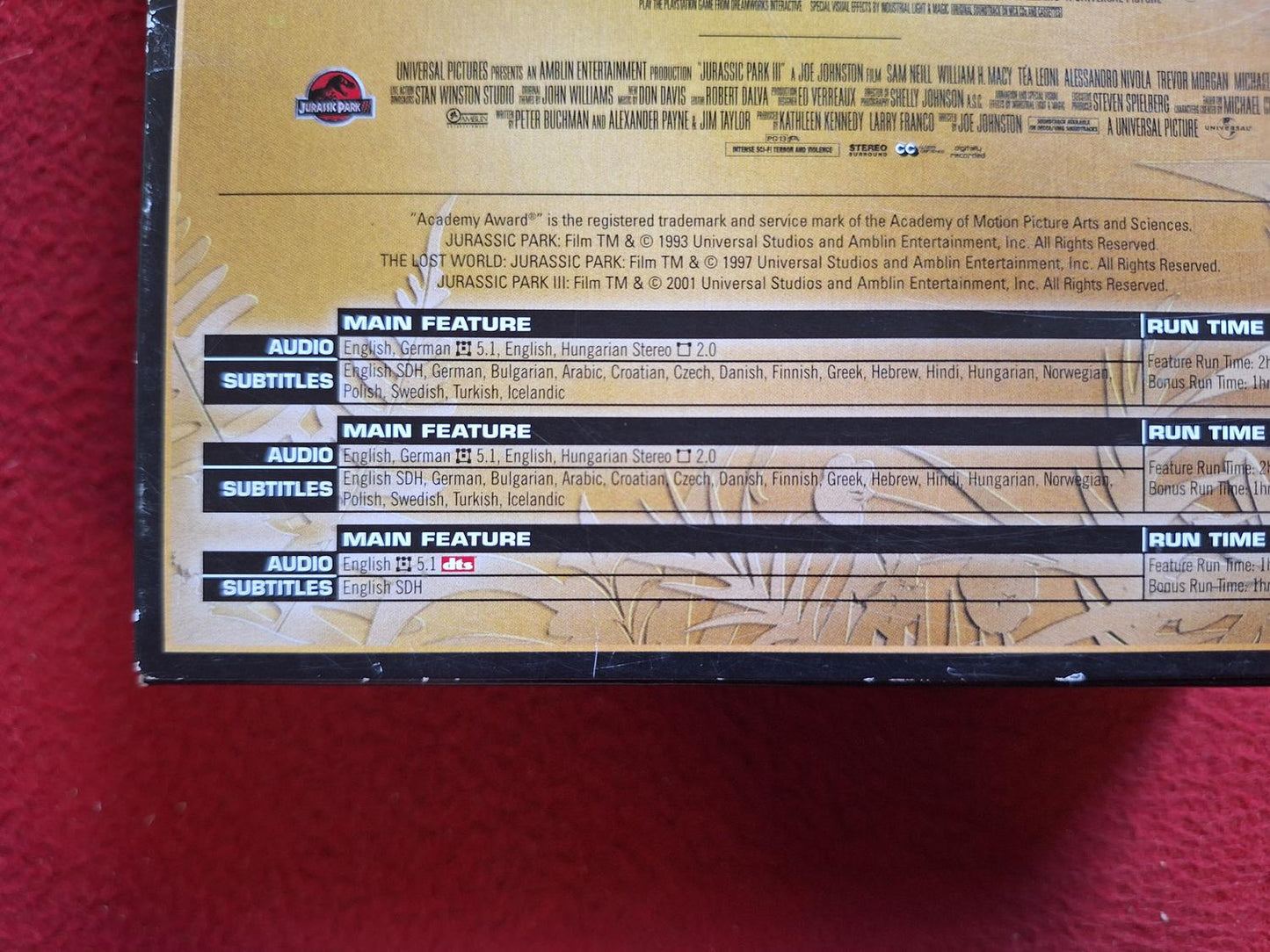 JURASSIC PARK ULTIMATE TRILOGY BOX DVD