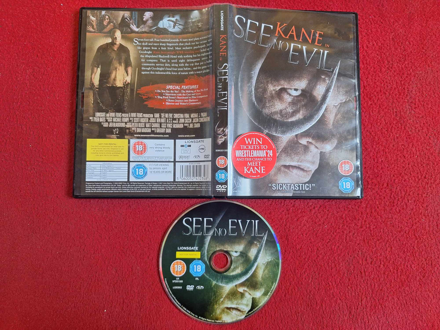 KANE SEE NO EVIL DVD