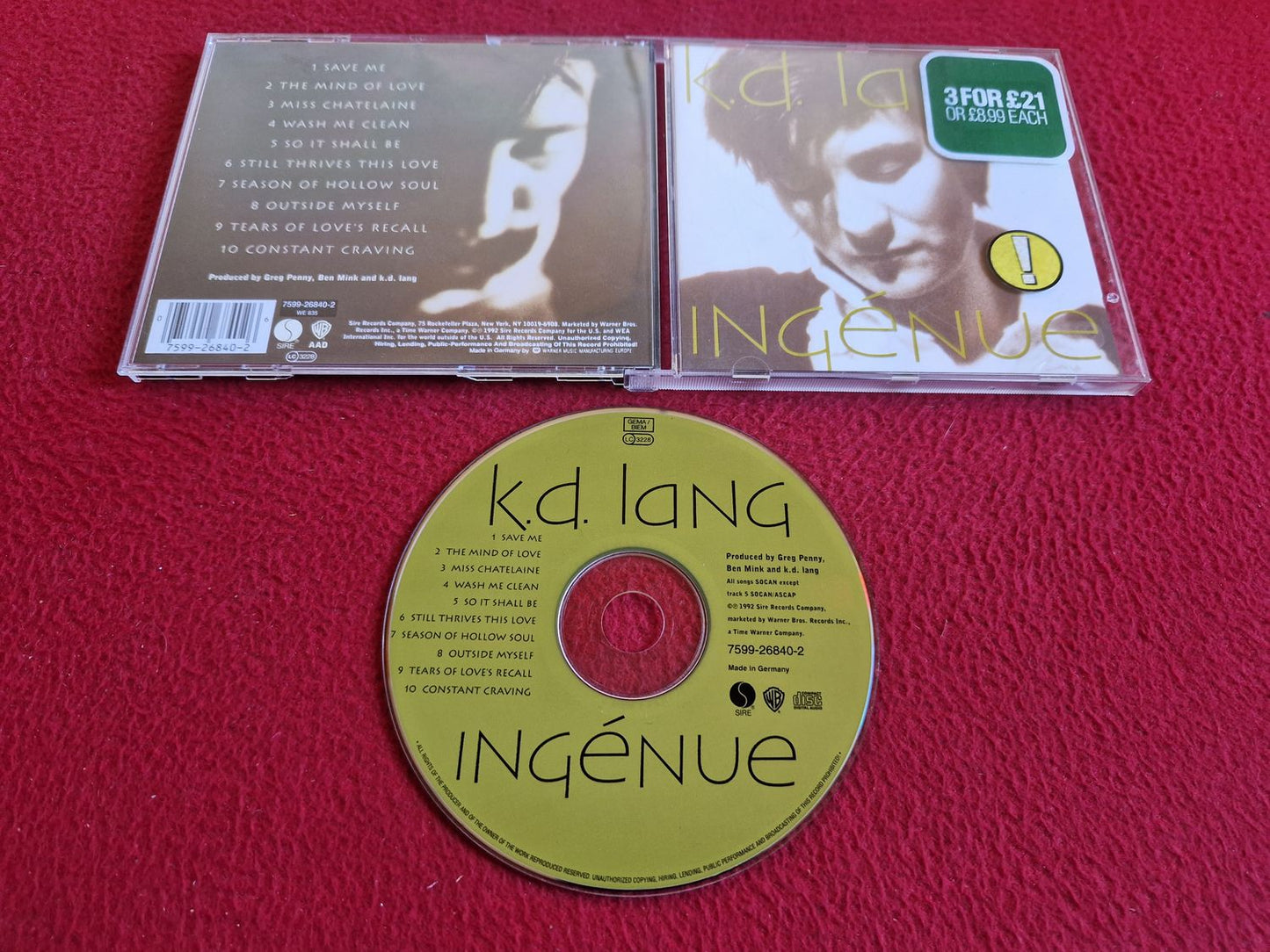 K.D LANG INGENUE CD