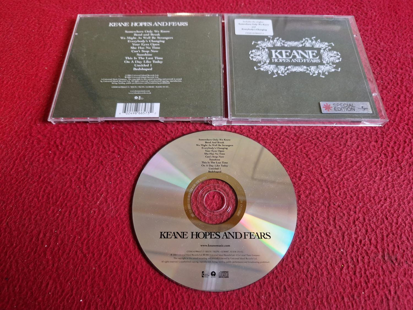KEANE HOPES AND FEARS CD