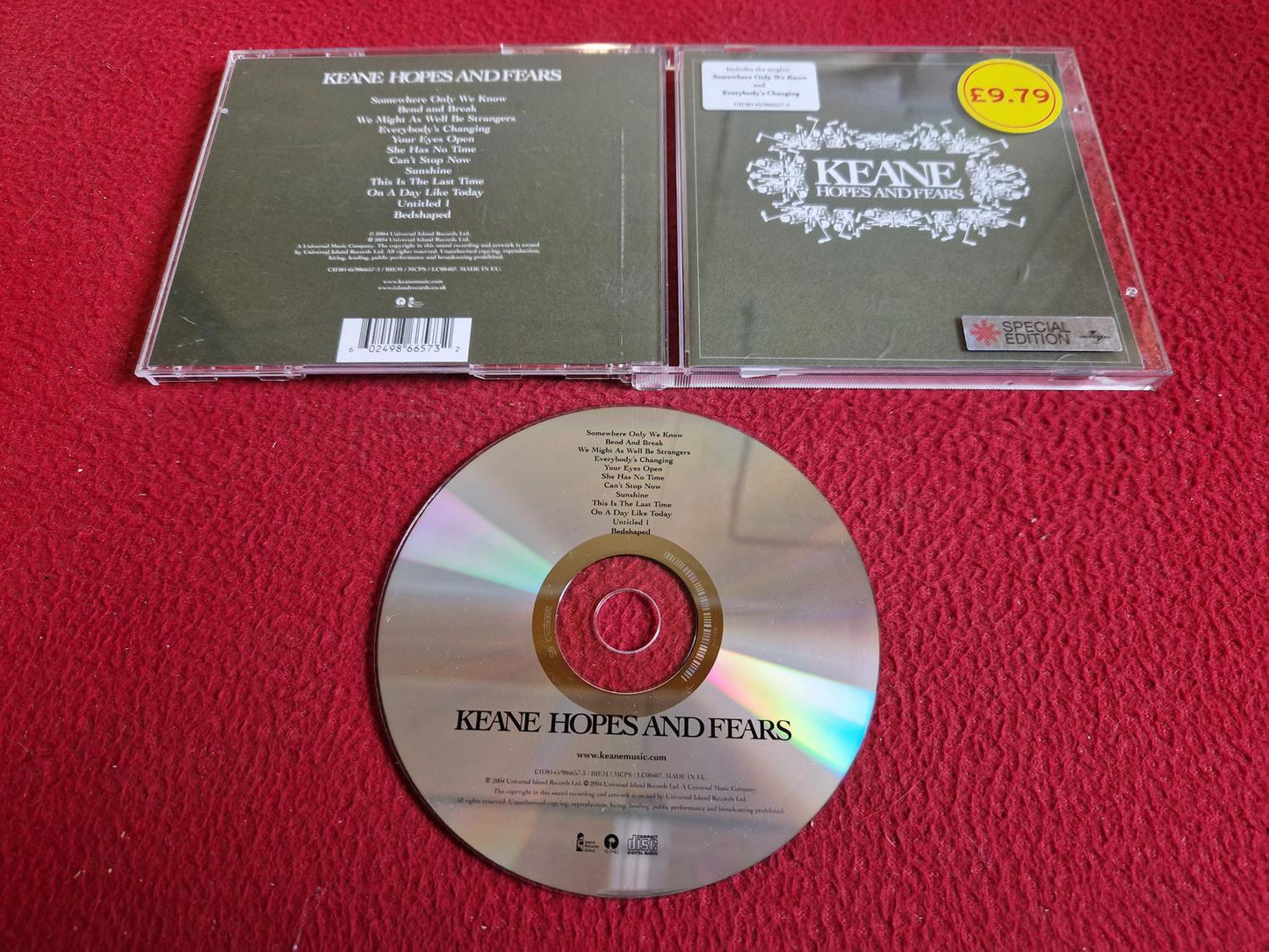 KEANE HOPES AND FEARS CD
