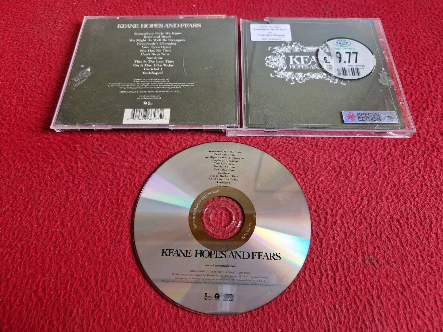 KEANE HOPES AND FEARS CD