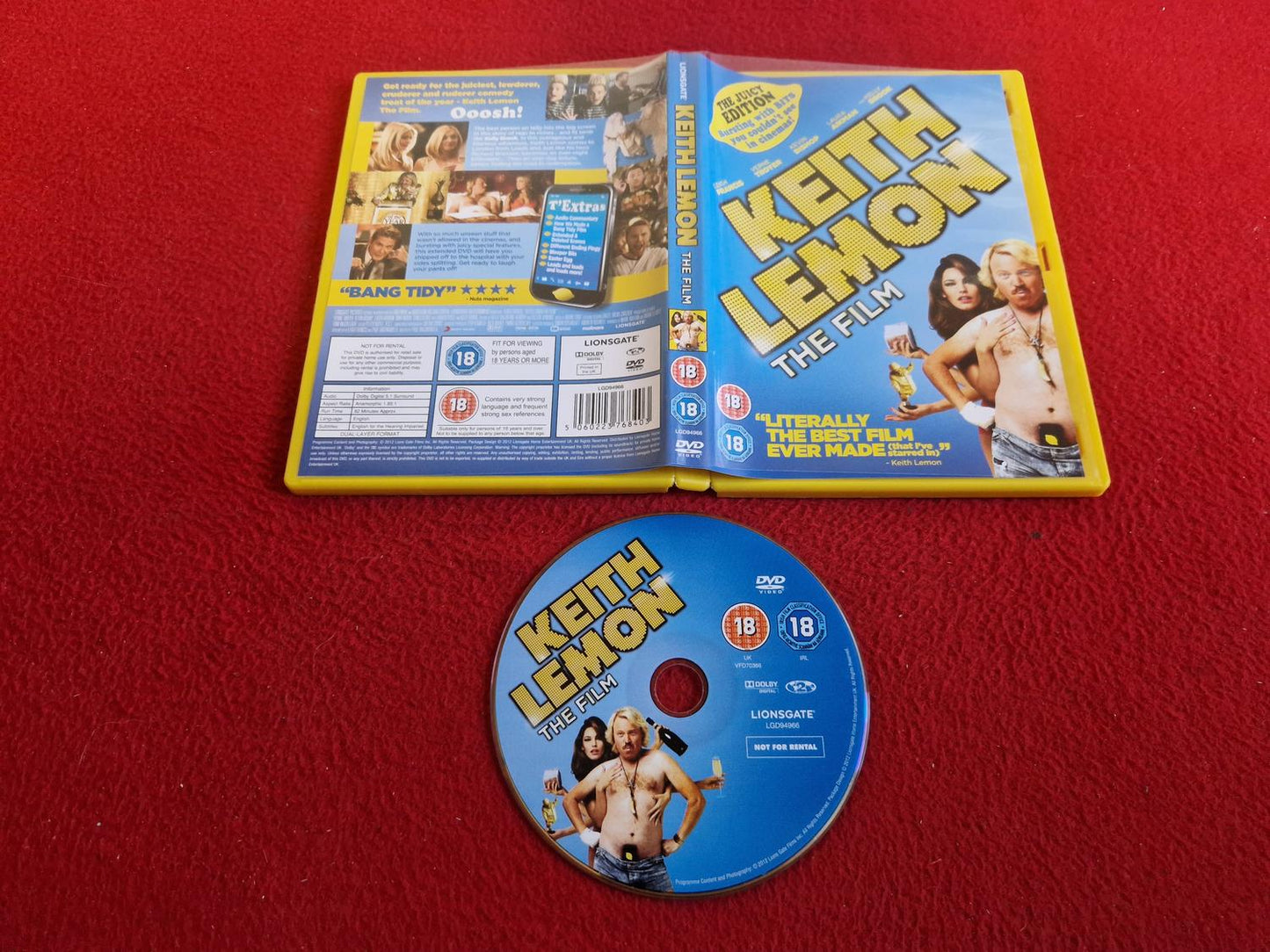 KEITH LEMON - THE FILM DVD