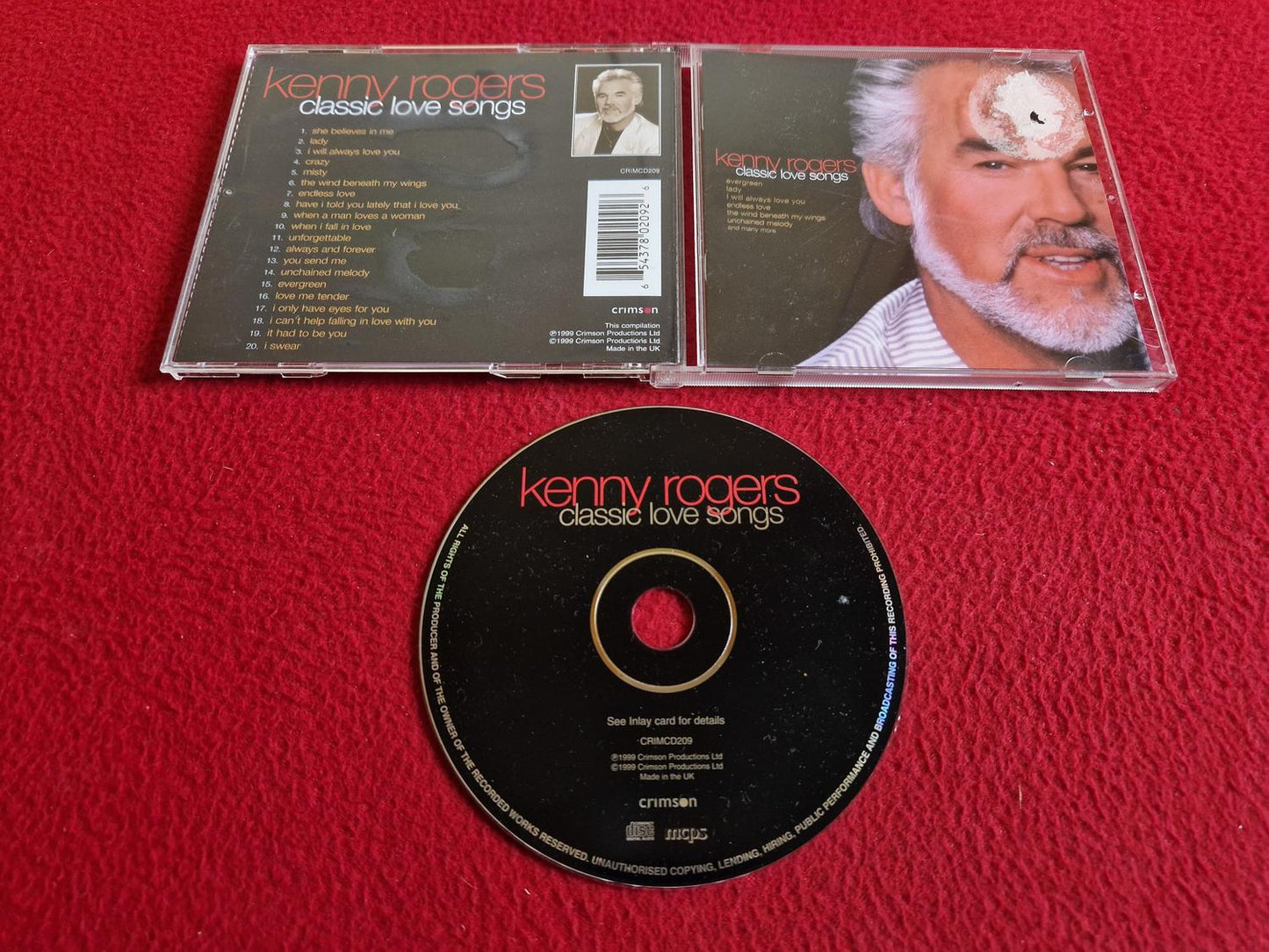 KENNY ROGERS CLASSIC LOVE SONGS CD
