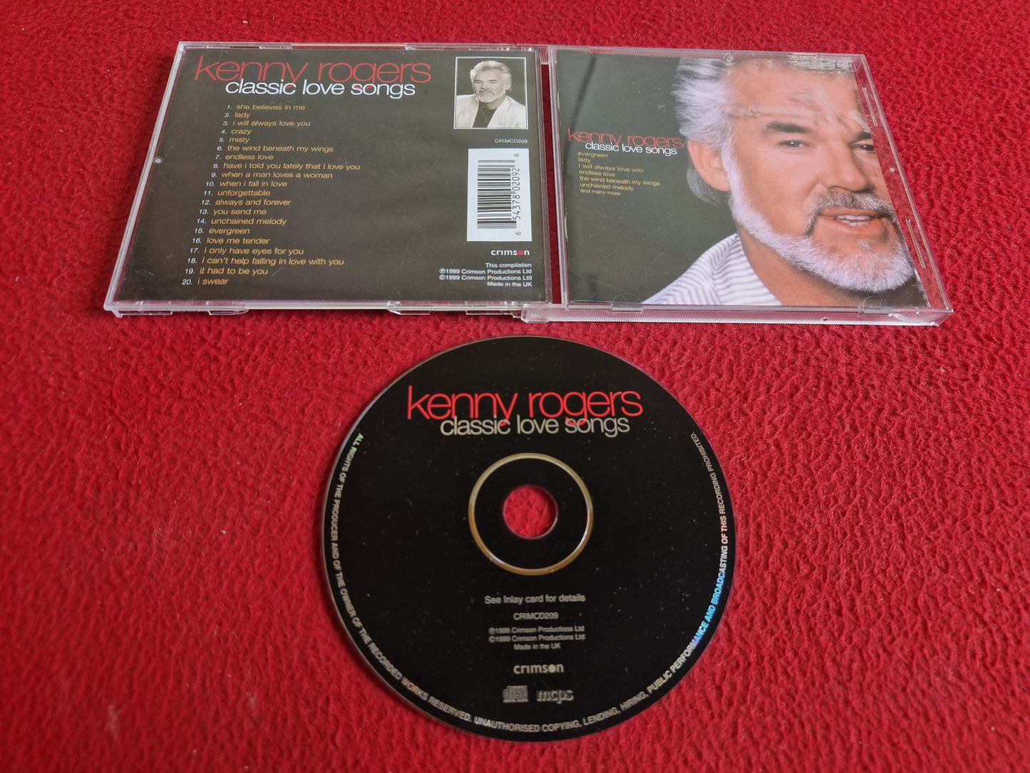 KENNY ROGERS CLASSIC LOVE SONGS CD