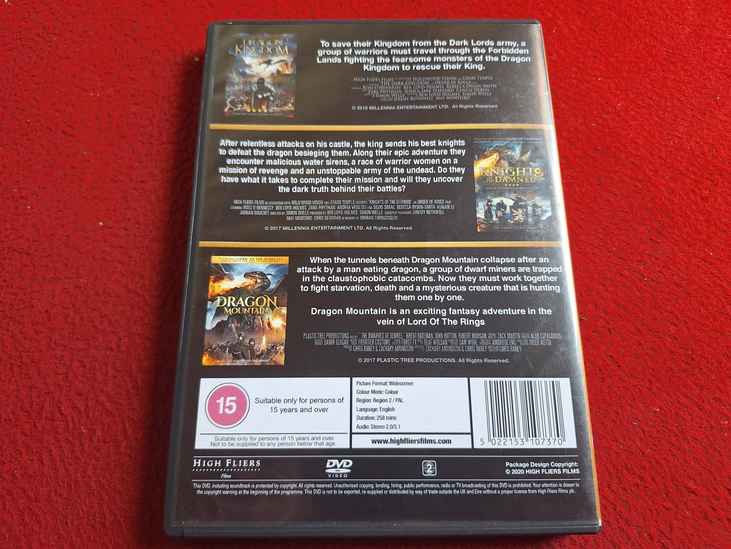 KNIGHTS&DRAGONS - DRAGON KINGDOM/ KNIGHTS OF THE DAMNED/ DRAGON MOUNTAIN BOX DVD