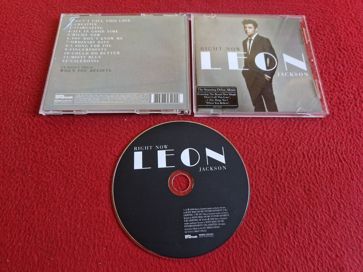 LEON JACKSON RIGHT NOW CD