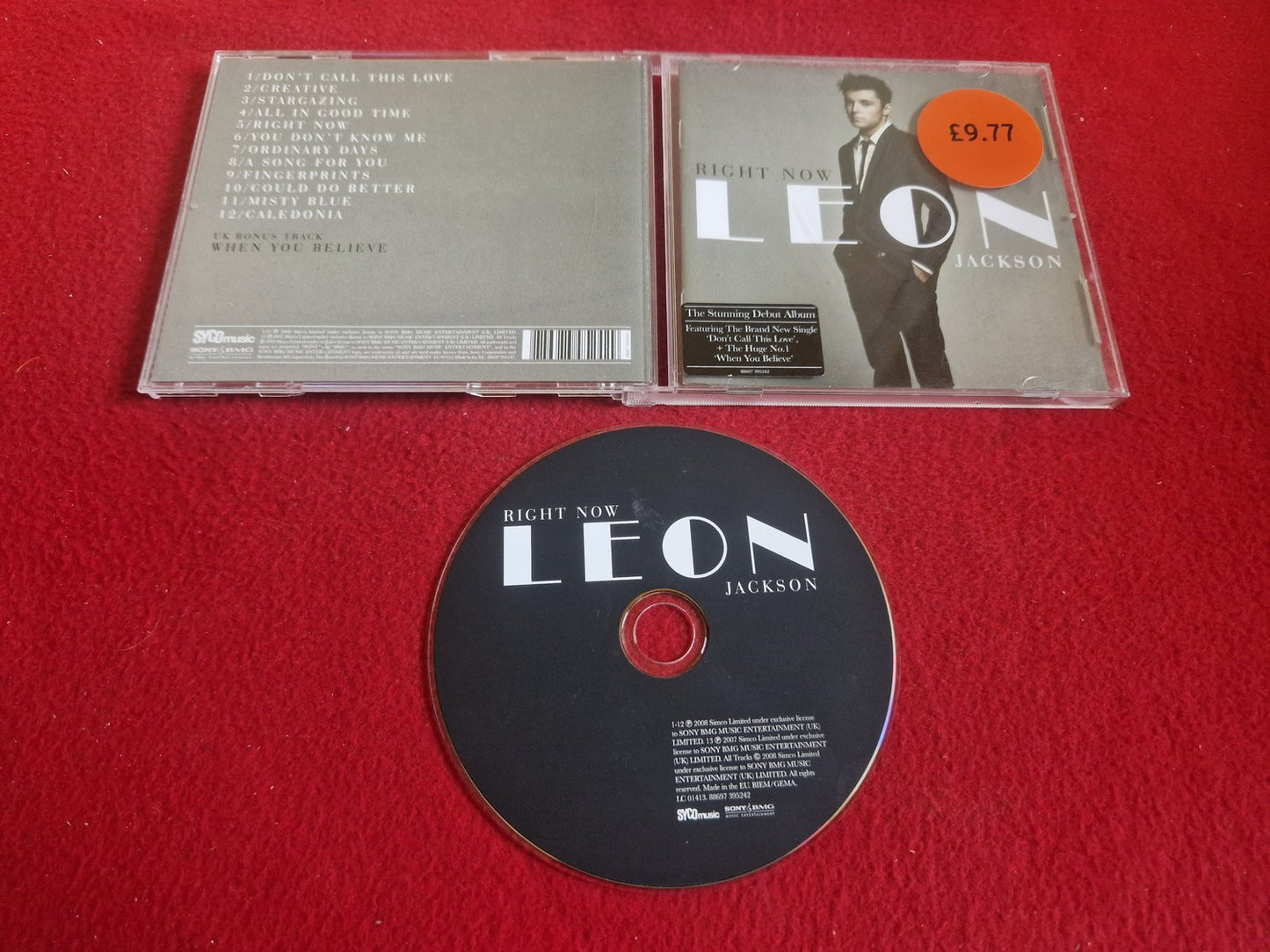 LEON JACKSON RIGHT NOW till CD
