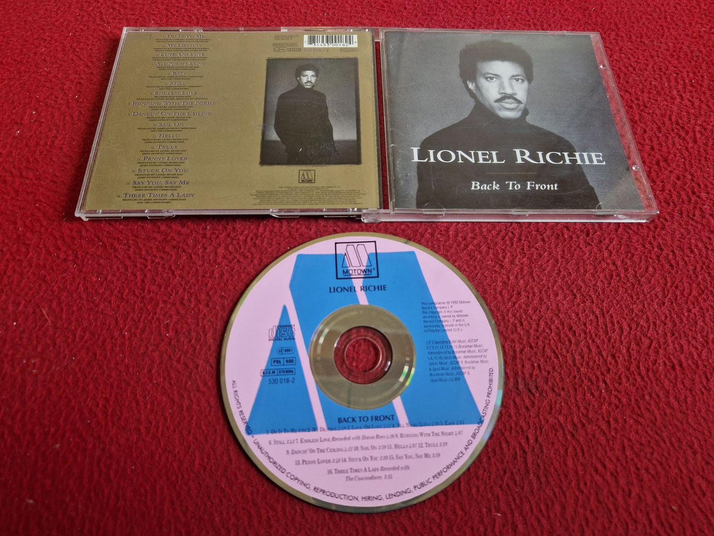 LIONEL RICHIE BACK TO FRONT CD