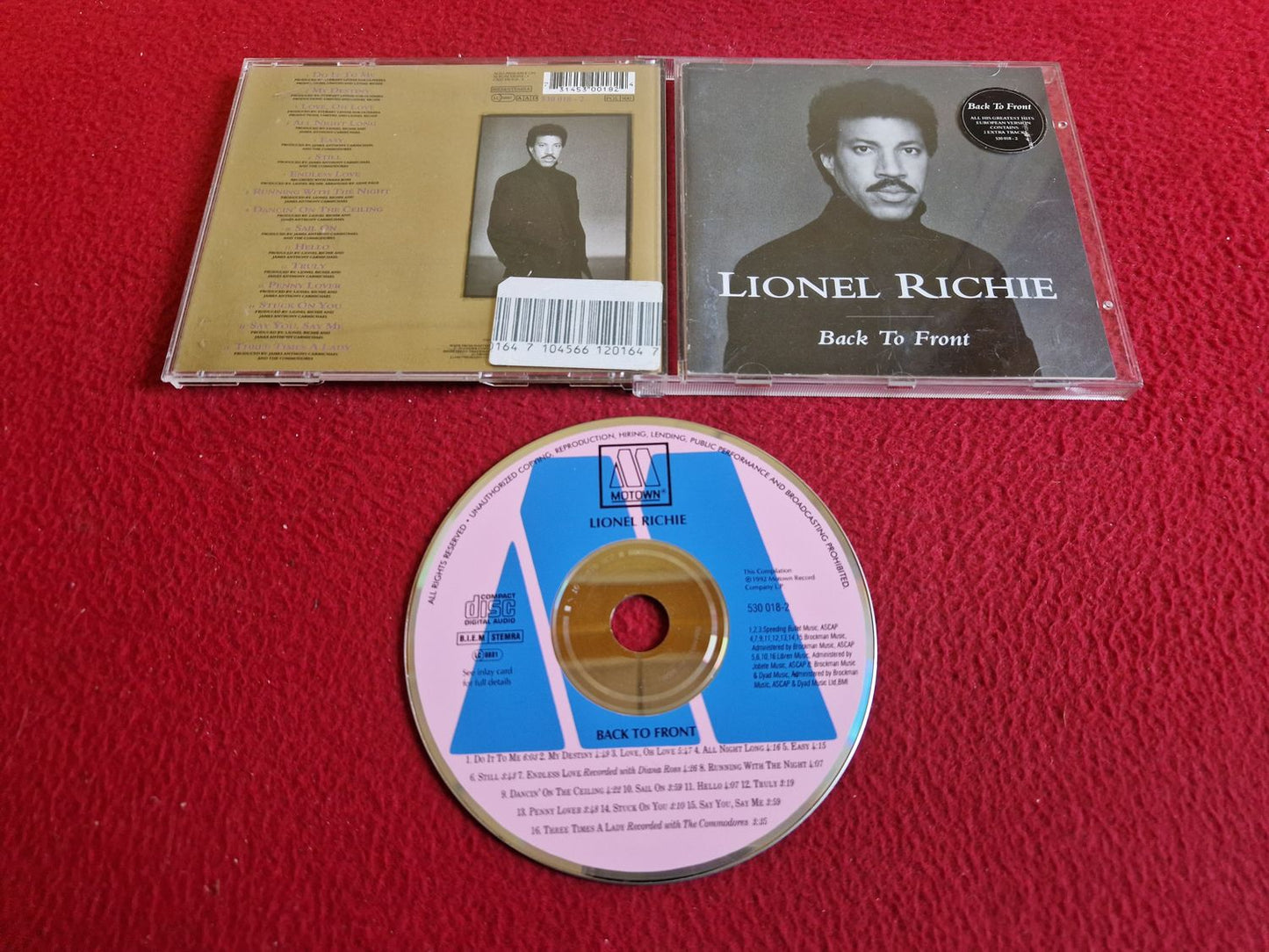 LIONEL RICHIE BACK TO FRONT CD