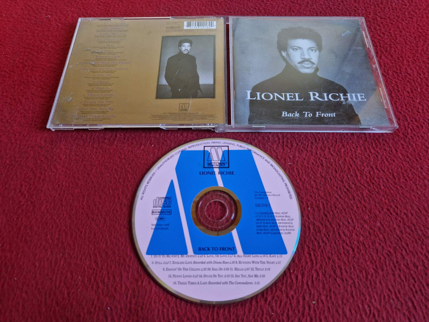 LIONEL RICHIE BACK TO FRONT CD