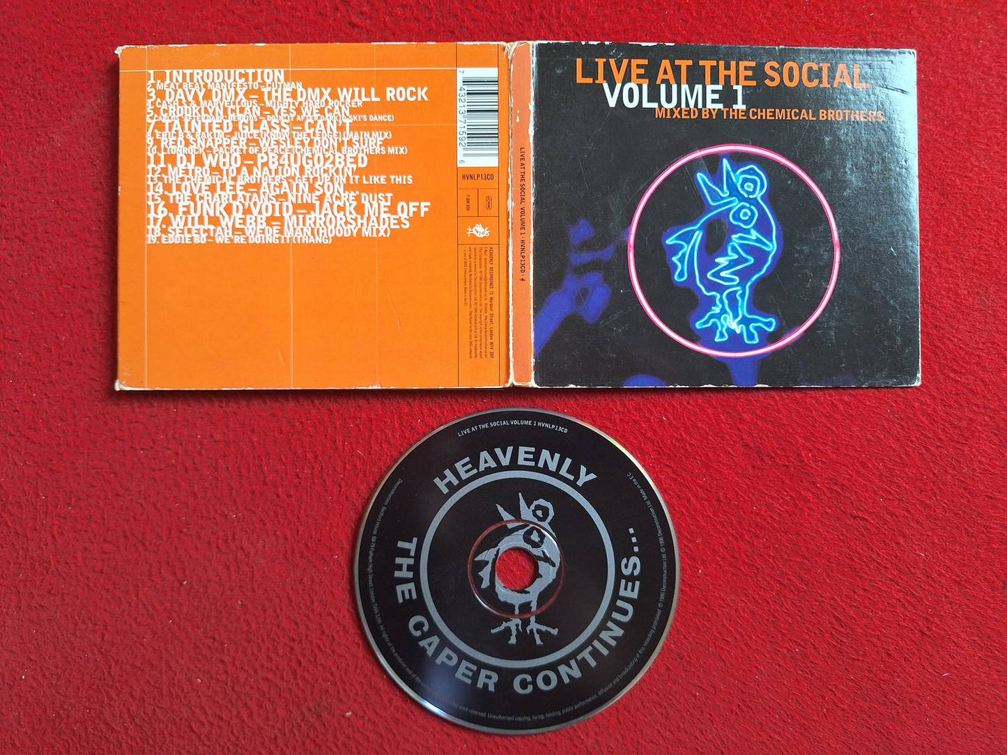 LIVE AT THE SOCIAL VOLUME 1 MIXED BY THE CHEMICAL BROTHERS CD