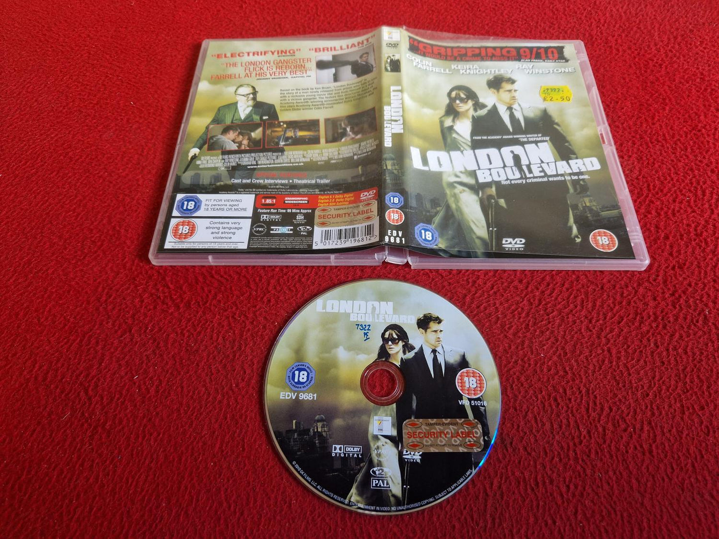 LONDON BOULEVARD DVD