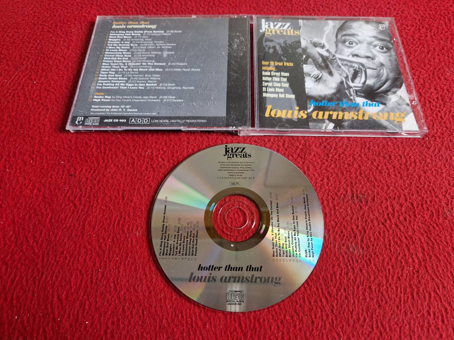 LOUIS ARMSTRONG HOTTER THAN THAT CD