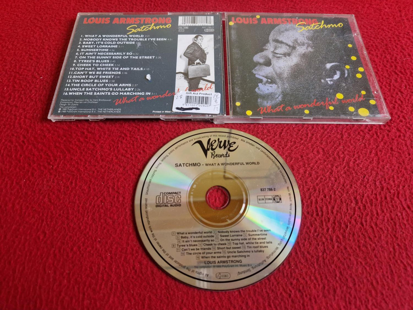 LOUIS ARMSTRONG SATCHMO WHAT A WONDERFUL WORLD CD