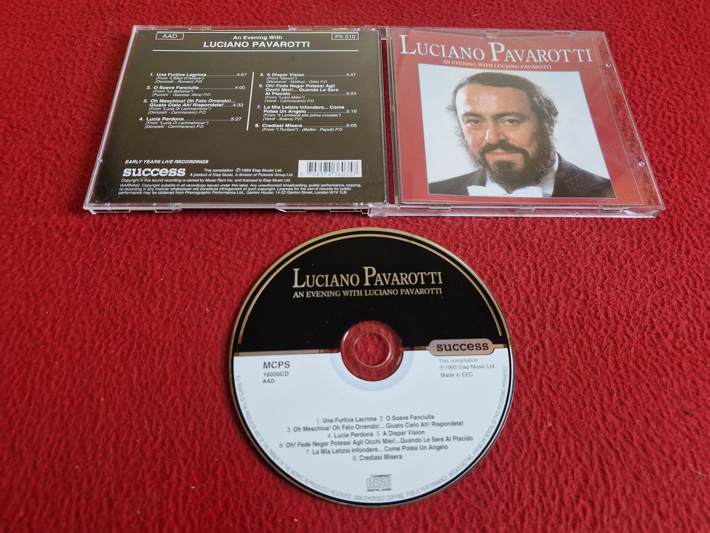 LUCIANO PAVAROTTI AN EVENING WITH LUCIANO PAVAROTTI CD