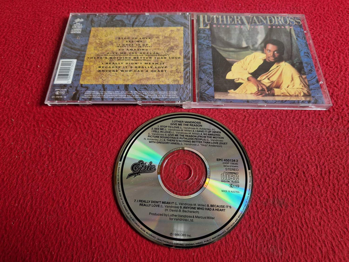 LUTHER VANDROSS GIVE ME THE REASON CD