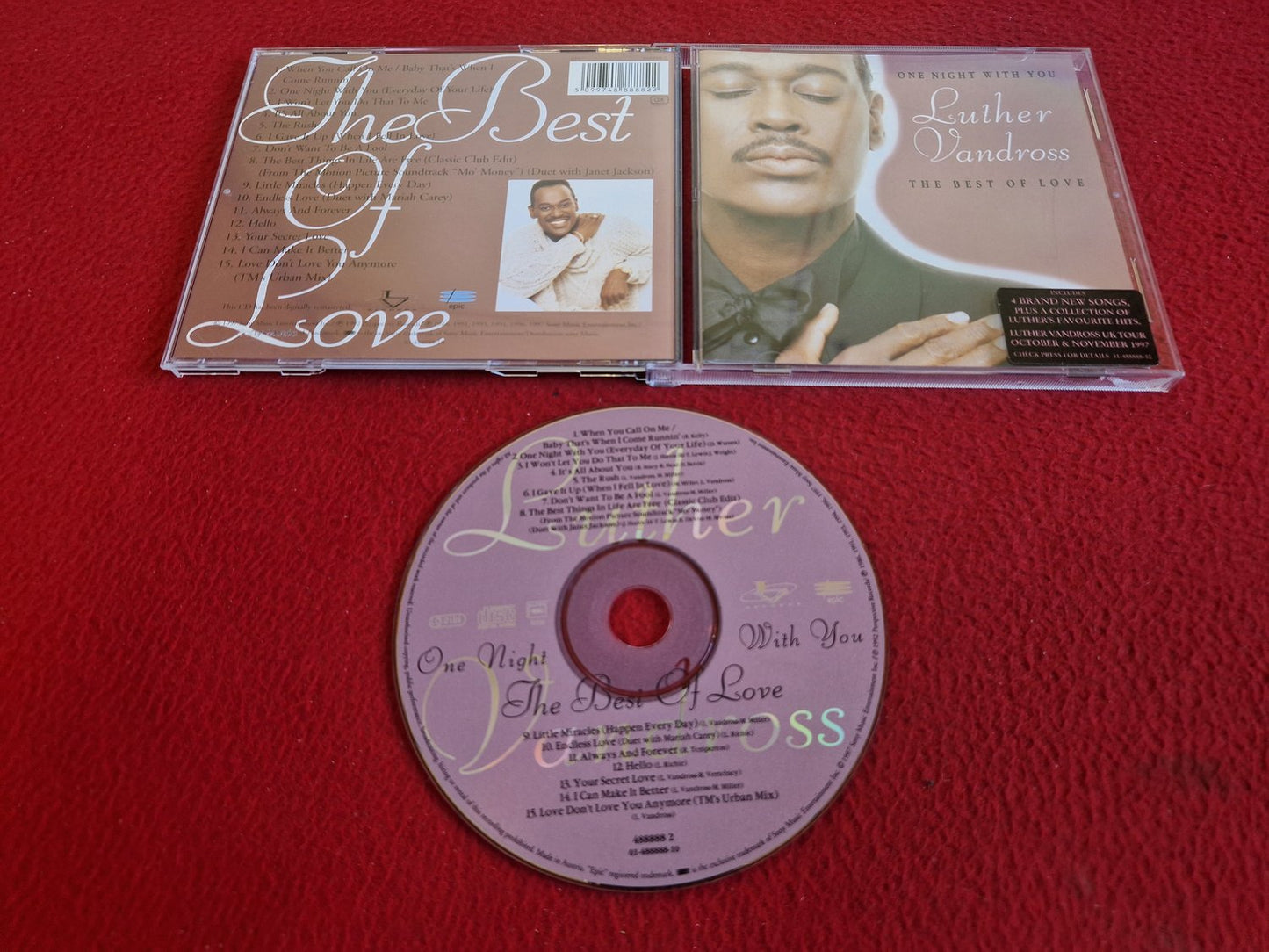 LUTHER VANDROSS ONE NIGHT WITH YOU THE BEST OF LOVE CD