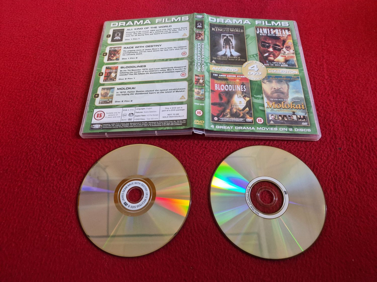 M ALI KING OF THE WORLD / JAMES DEAN RACE WITH DESTINY/ BLOODLINES / MOLOKAI DVD