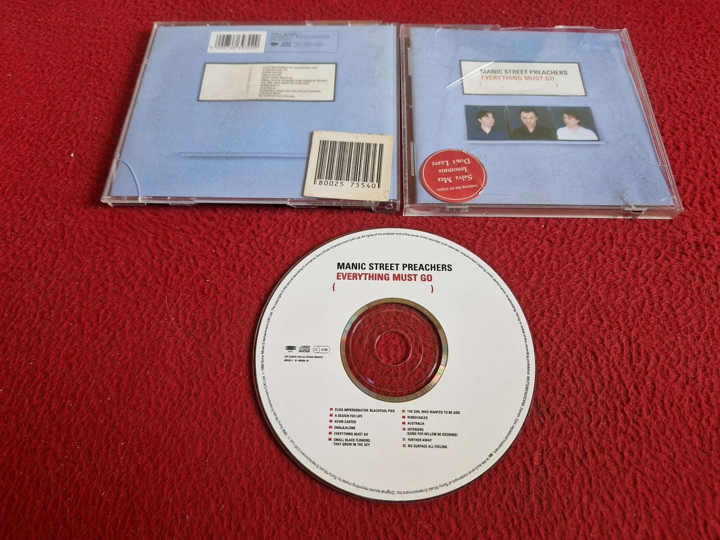 MANIC STREET PREACHERS EVERYTHING MUST GO CD