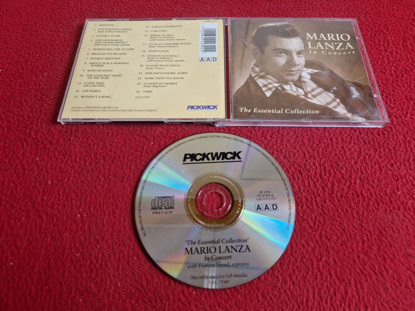 MARIO LANZA IN CONCERT THE ESSENTIAL COLLECTION CD