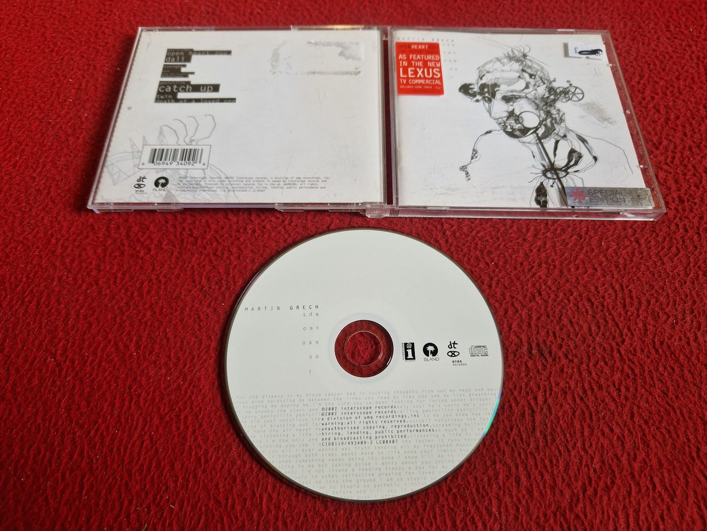 MARTIN GRECH OPEN HEART ZOO CD