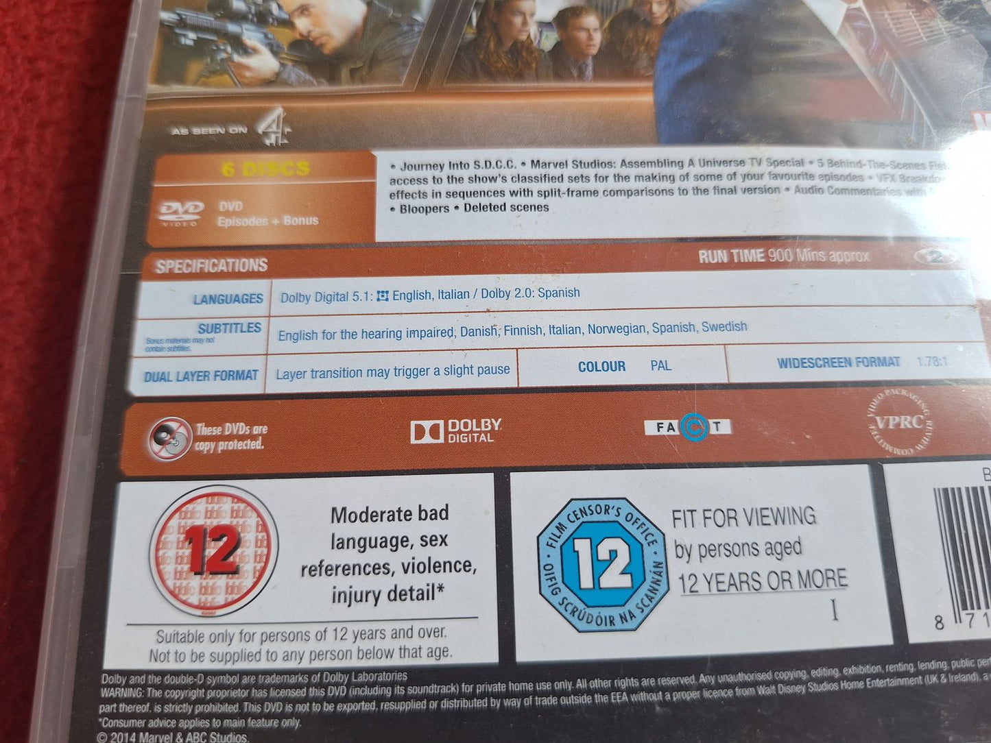 MARVEL AGENTS OF S.H.I.E.L.D. SEASON 1 BOX DVD