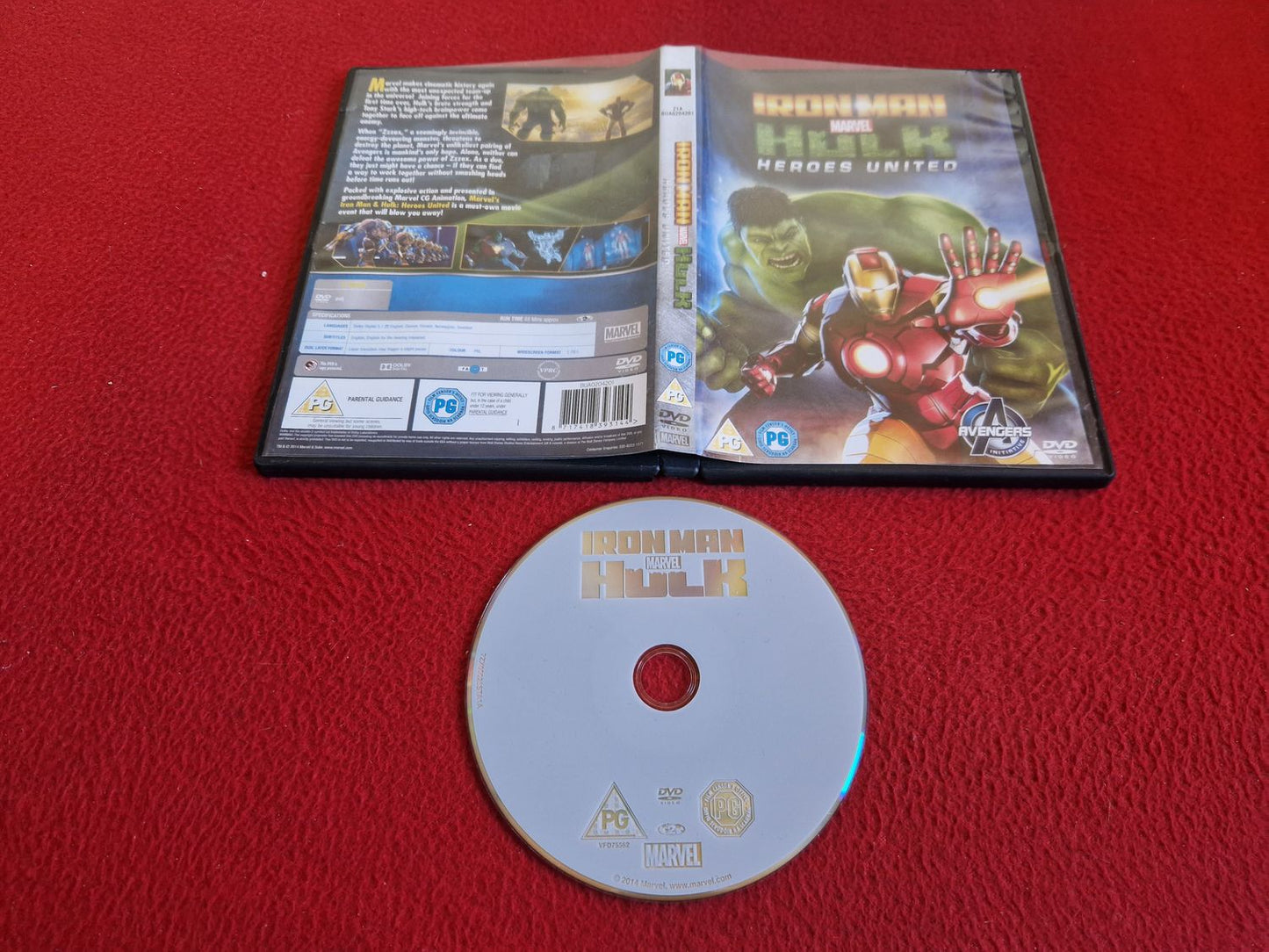 MARVEL IRONMAN HULK HEROES UNITED DVD