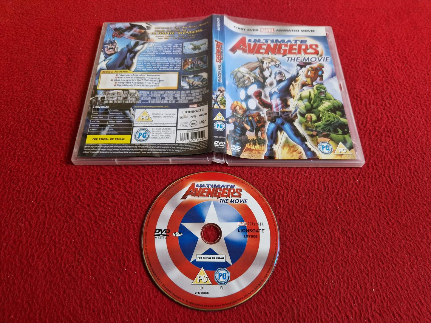MARVEL ULTIMATE AVENGERS THE MOVIE DVD