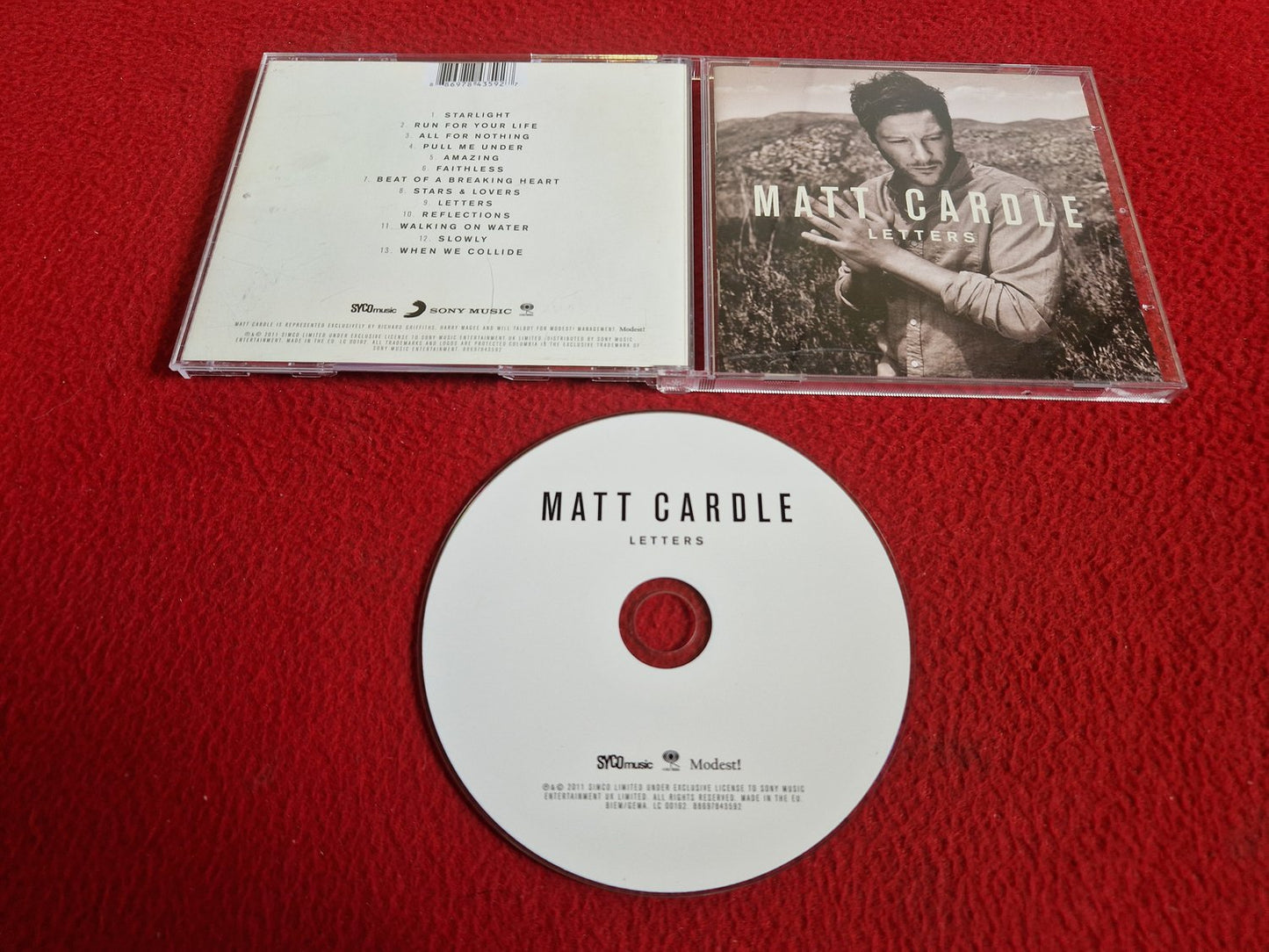 MATT CARDLE LETTERS CD