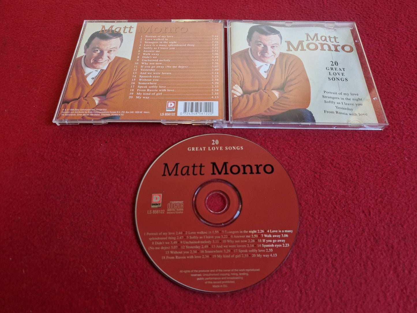 MATT MONRO 20 GREAT LOVE SONGS CD