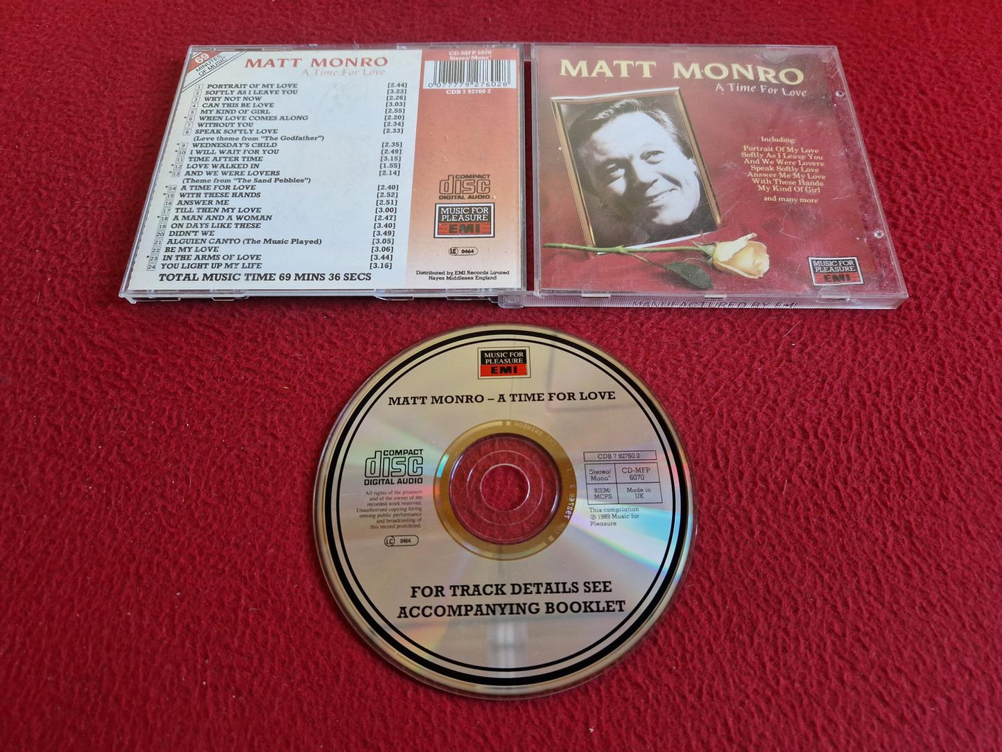 MATT MONRO A TIME FOR LOVE CD