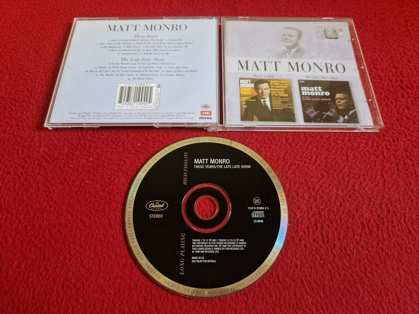 MATT MONRO THESE YEARS THE LATE SHOW CD