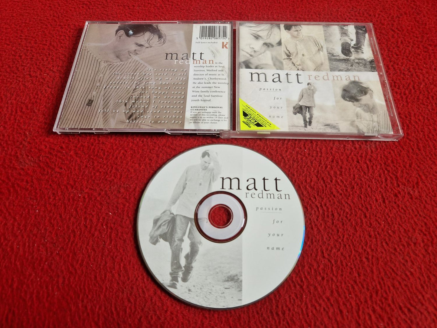 MATT REDMAN PASSION FOR YOUR NAME CD