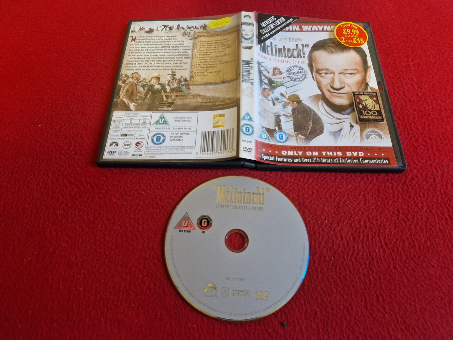 MCLINTOCK AUTHENTIC COLLECTORS EDITION DVD