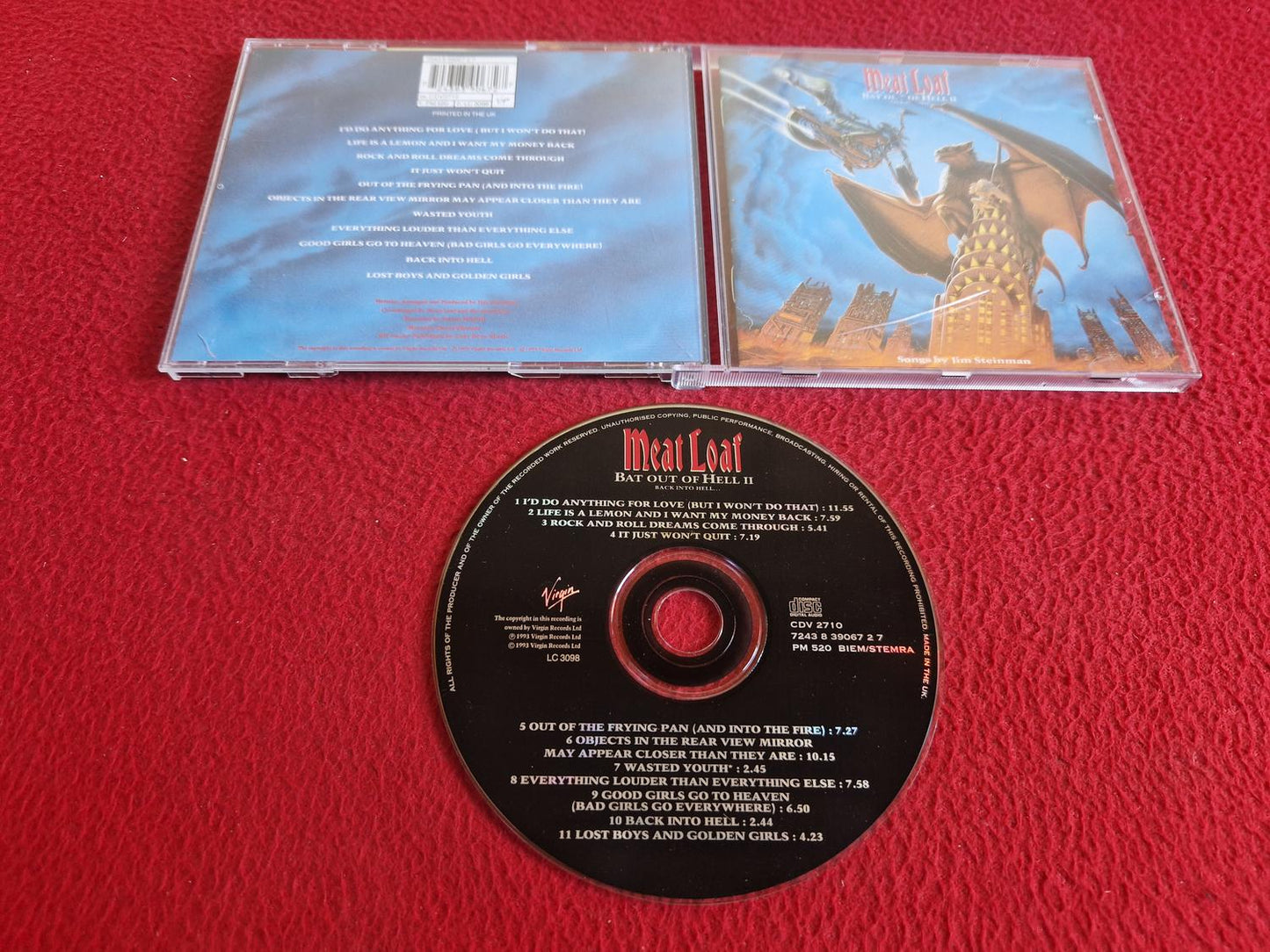 MEAT LOAF BAT OUT OF HELL II BACK INTO HELL... CD