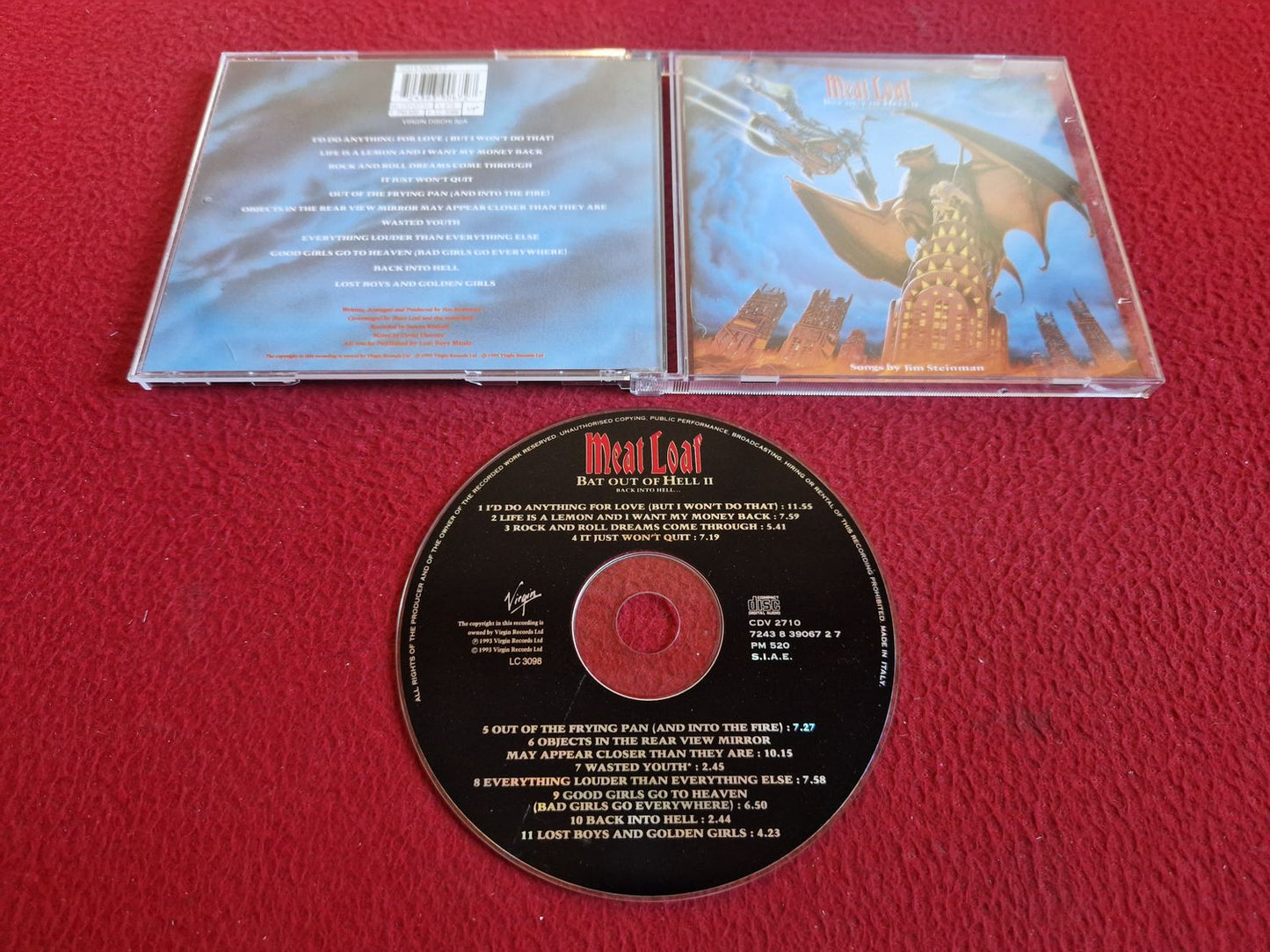 MEAT LOAF BAT OUT OF HELL II BACK INTO HELL... CD