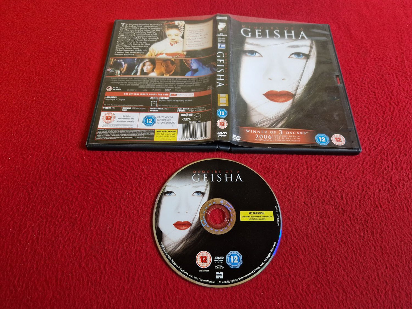 MEMOIRS OF A GEISHA DVD