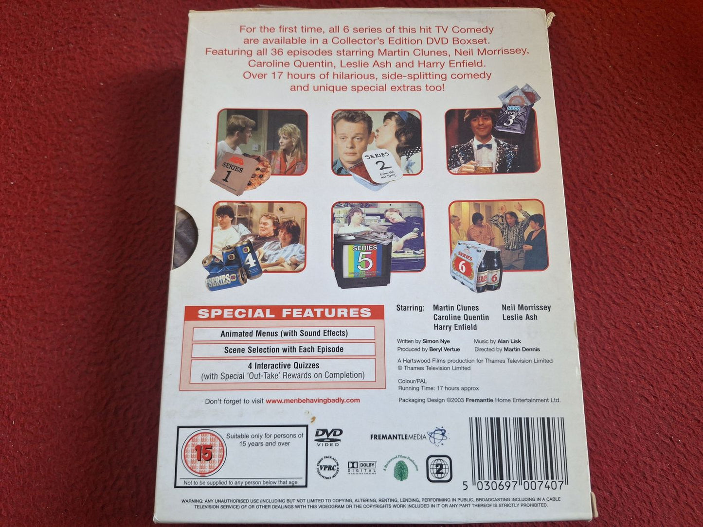 MEN BEHAVING BADLY SIX PACK SERIES 1 - 6 BOX DVD