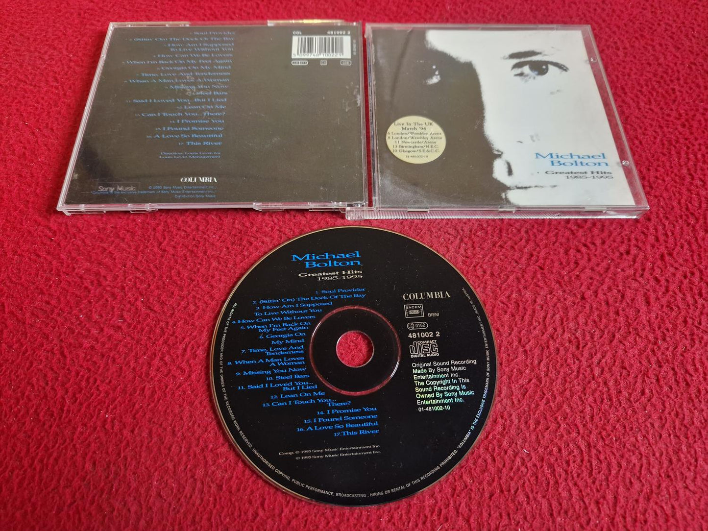 MICHAEL BOLTON GREATEST HITS 1985 - 1995 CD