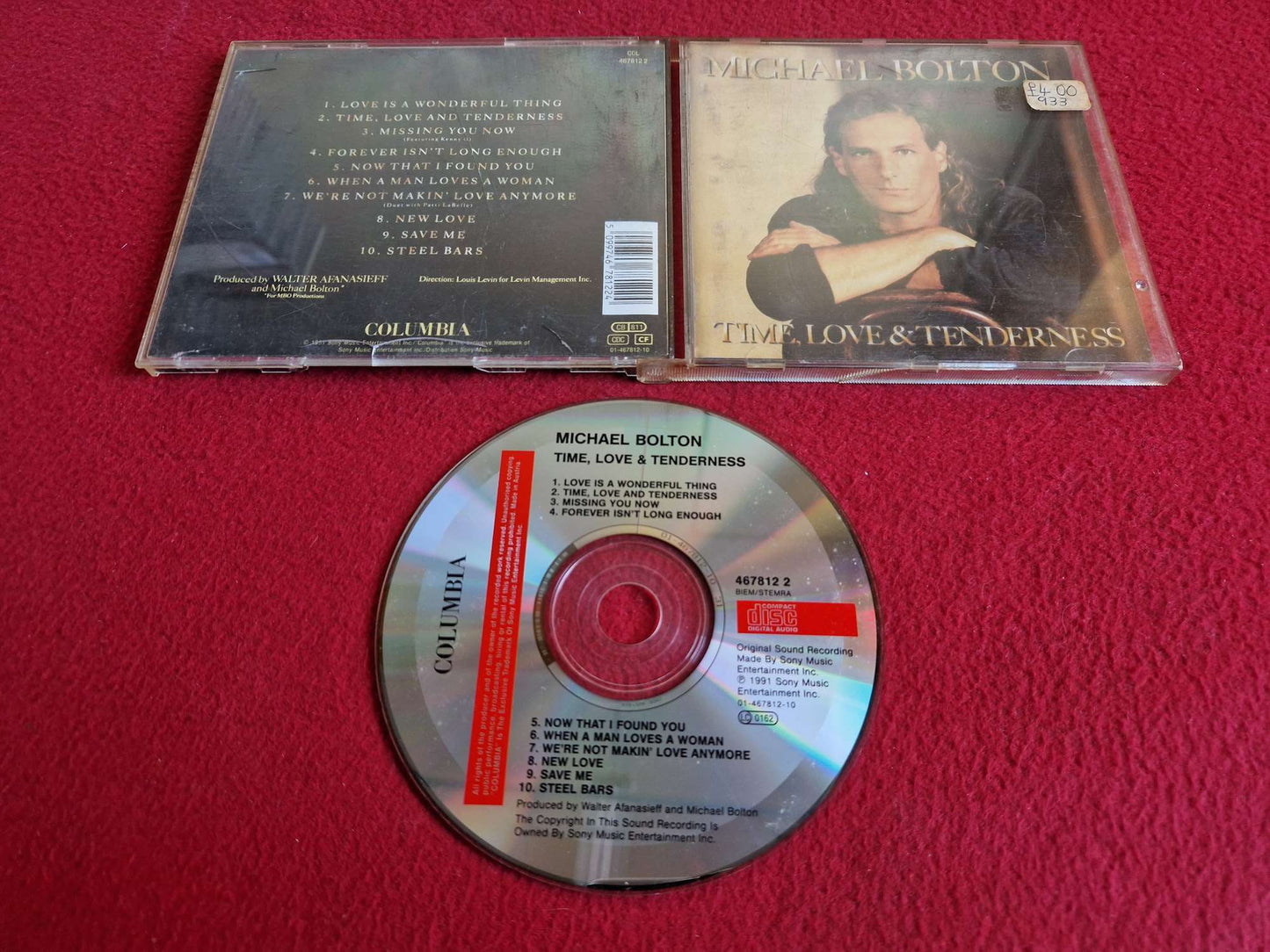 MICHAEL BOLTON TIME LOVE & TENDERNESS CD