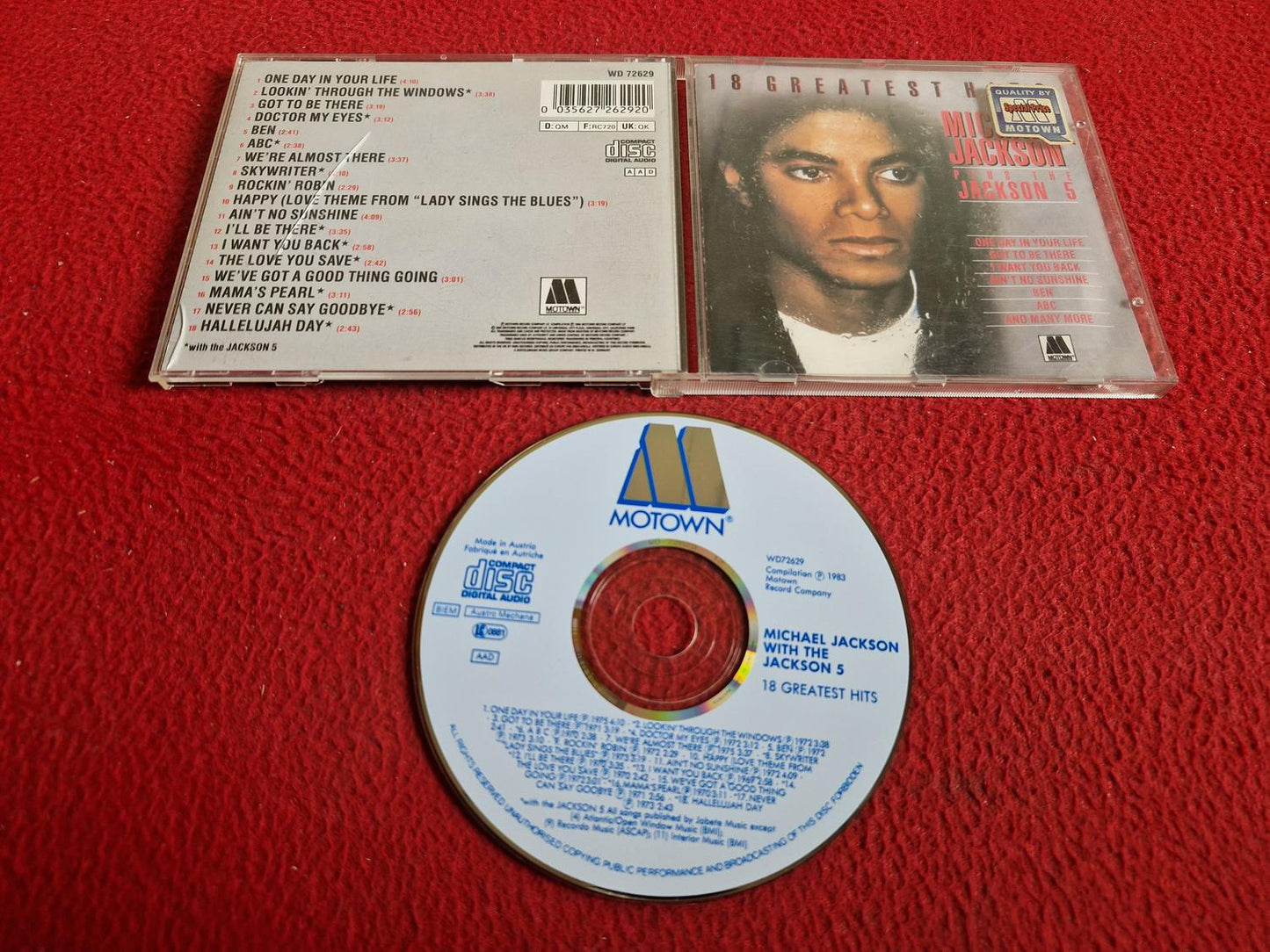 MICHAEL JACKSON WITH THE JACKSON 5 18 GREATEST HITS CD
