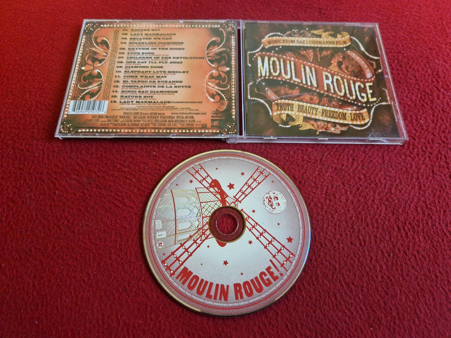 MOULIN ROUGE MUSIC FROM BAZ LUHRMANN'S FILM TRUTH BEAUTY FREEDOM LOVE DISCOGS CD